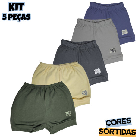 SHORTS SUED. C/PUNHO EST. ZIG MUNDI (O) (5 PCS)