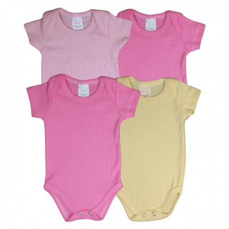 BODY SUED. CANELADO M/C LISO (PINTADINHO) (4 PCS)