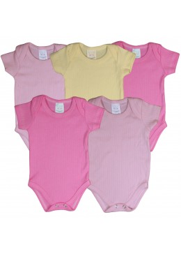 BODY SUED. CANELADO M/C LISO PINTADINHO (A E O) (5 PCS)